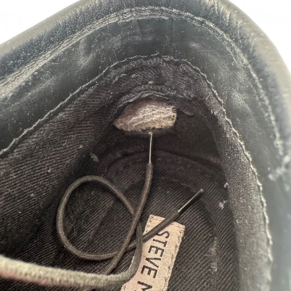Steve Madden Harken Mens Black Leather Chukka Desert Boots Size 9.5 Lace Up